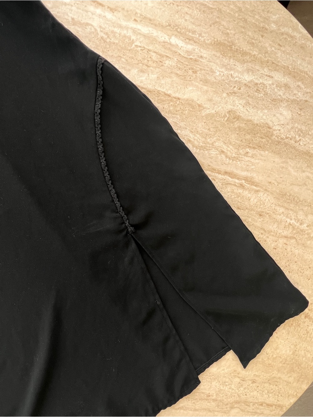 Jacob Vintage V-Neck Black Sleeveless Midi Dress size 5/6 - Picture 3 of 4